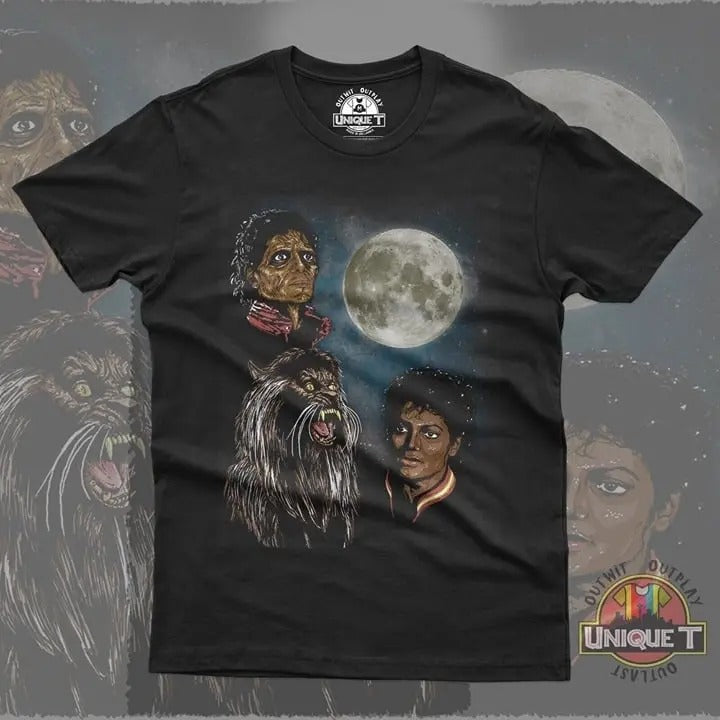 Men's Michael Jackson Thriller T-shirt Moonwalk Michael Jackson Cotton Menswear Tshirt Hoodie Sweatshirt | PrintMintTees.com