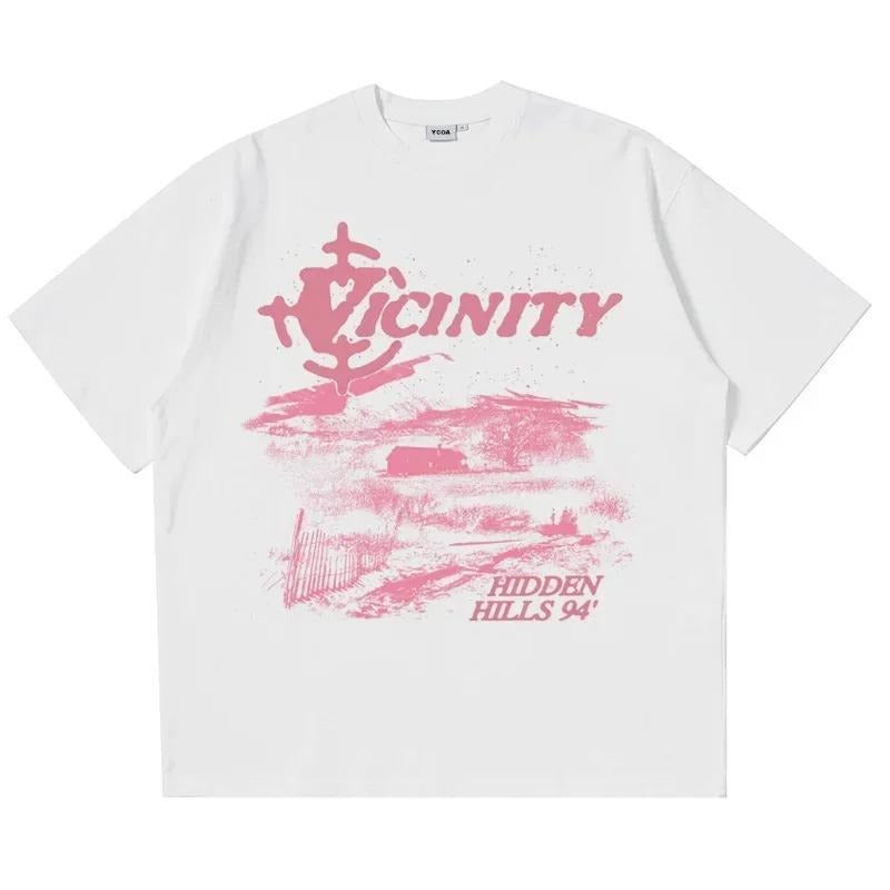 Men's T-Shirts Oversized Cotton Korean Fashion Vintage Graphic Y2k Tops Streetwear Short Sleeve Tees Harajuku Aesthetic...