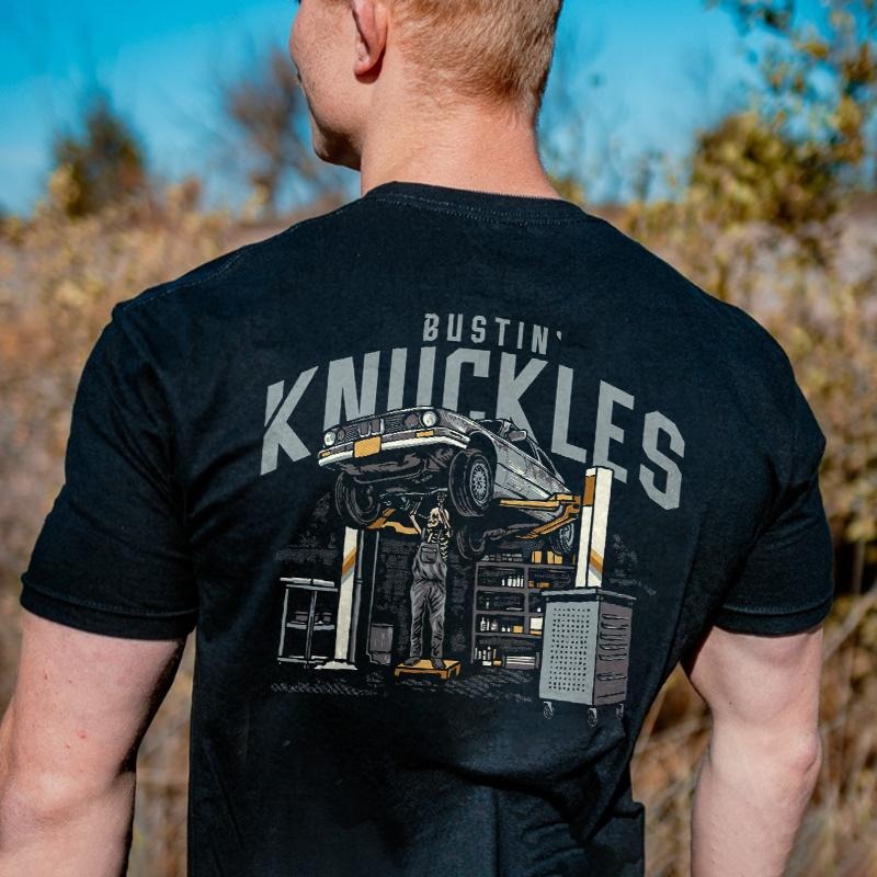 Men's T-shirt, Bustin' Knuckles Printed Men's T-shirt, Gifts for the Man of Character, Merch gift Hoodie Sweatshirt