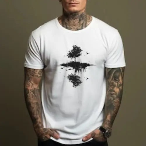Men's T-shirt, Nature Shirt, Green T-shirt, Nature T-shirt, Bird T-shirt Made in USA Hoodie Sweatshirt | PrintMintTees.com