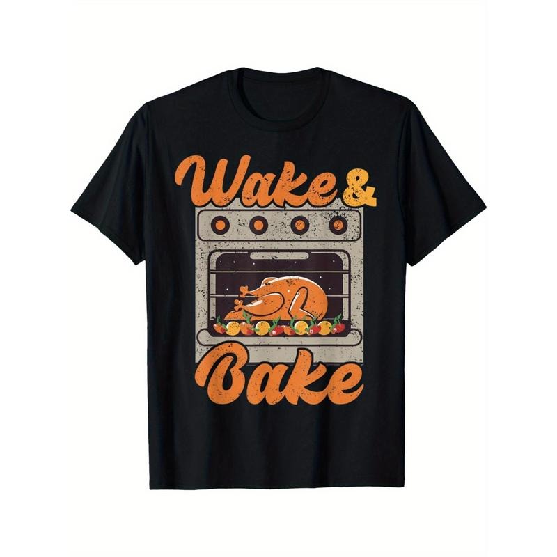 Men's Thanksgiving Turkey Feast Graphic Tee - Casual Cotton Crew Neck T-Shirt, Breathable & Stretch Fabric, Summer Wear...