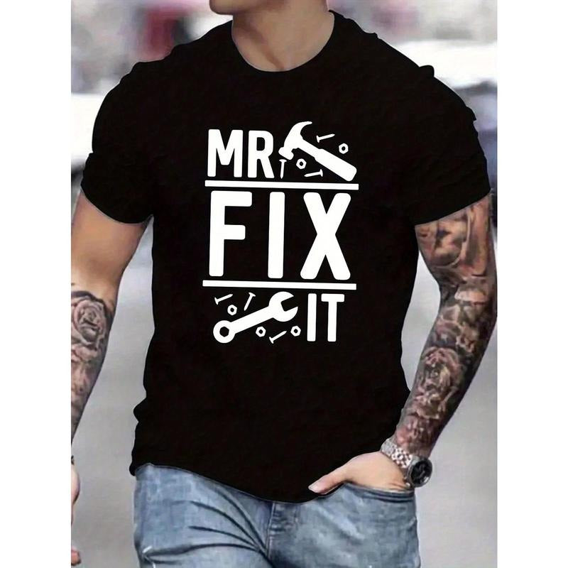 Men's summer tools and lettering printed casual t-shirts made in usa Hoodie Sweatshirt | PrintMintTees.com