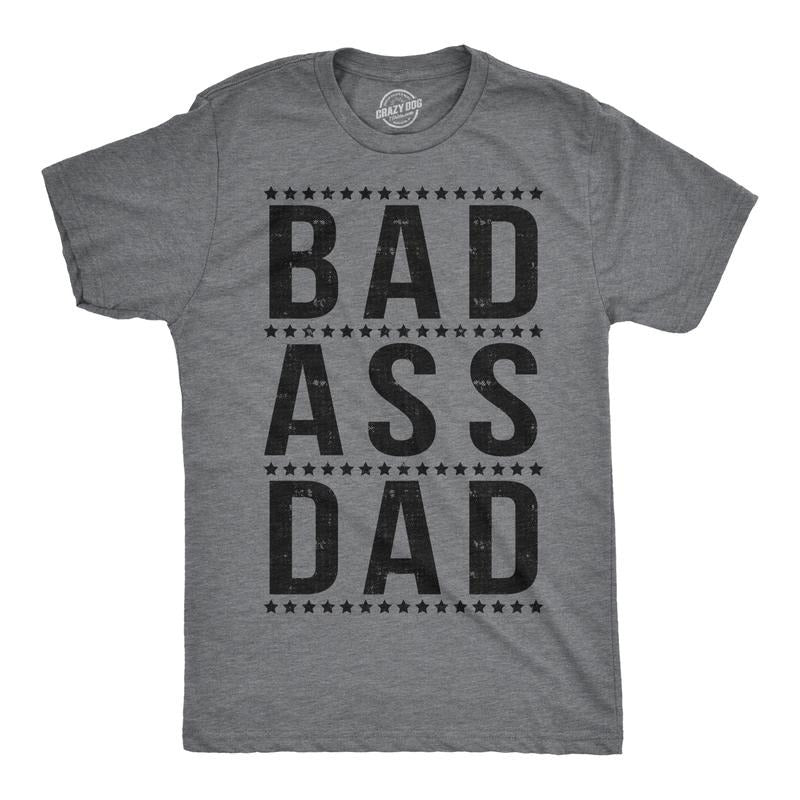 Mens Bad A Dad Funny T Shirt Hilarious Fathers Day Cool Ideas for Papa Mens Funny T Shirts Cool Tees Soft Stylish Casual...