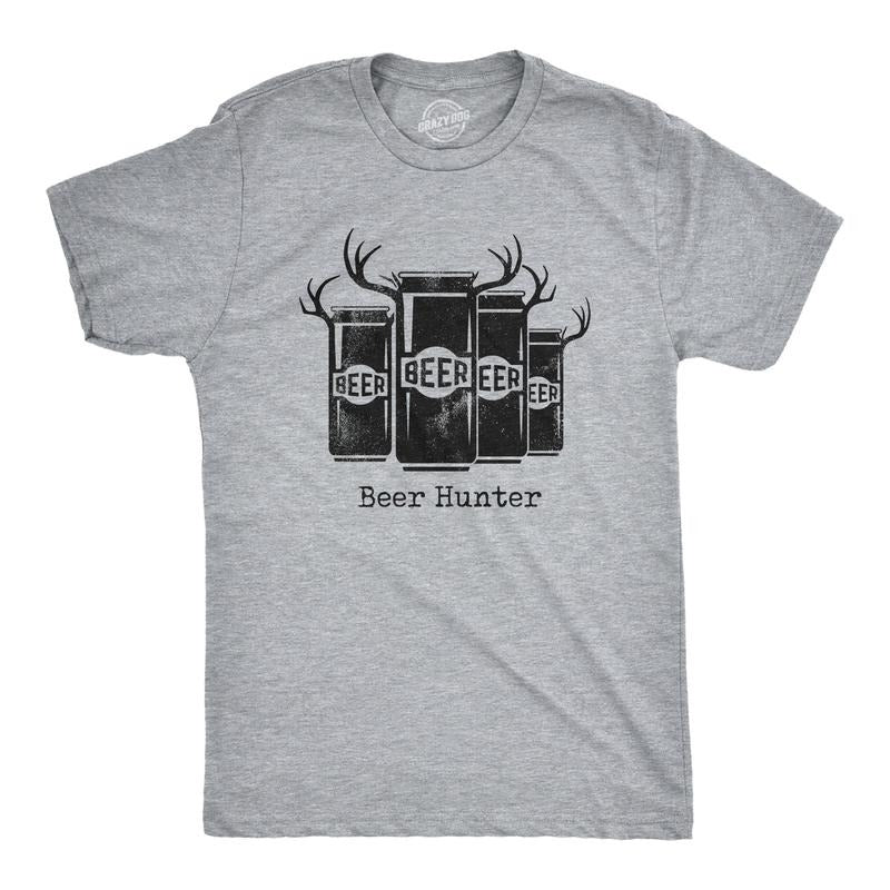 Mens Beer Hunter T Shirt Funny Sarcastic Drinking Deer Hunting Joke Novelty Tee for Guys Mens Funny T Shirts Cool Tees...