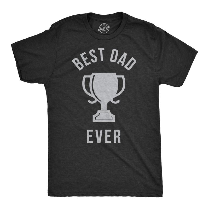 Mens Best Dad Ever Trophy Funny T shirts for Dad Hilarious Novelty Fathers Day T shirt Mens Funny T Shirts Cool Tees Soft...