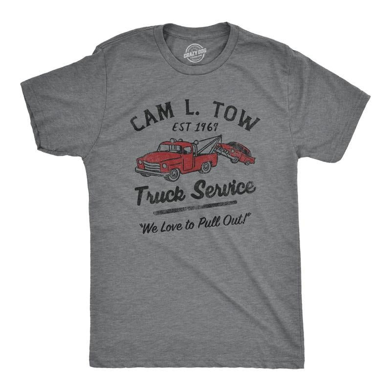 Mens Cam L Tow Truck Service T Shirt Funny Camel Tow Adult Joke Tee For Guys Hoodie Sweatshirt | PrintMintTees.com