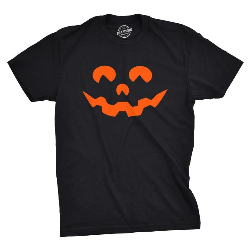 Mens Cartoon Eyes Pumpkin Face Funny Fall Halloween Spooky T shirt Mens Funny T Shirts Cool Tees Soft Stylish Casual...