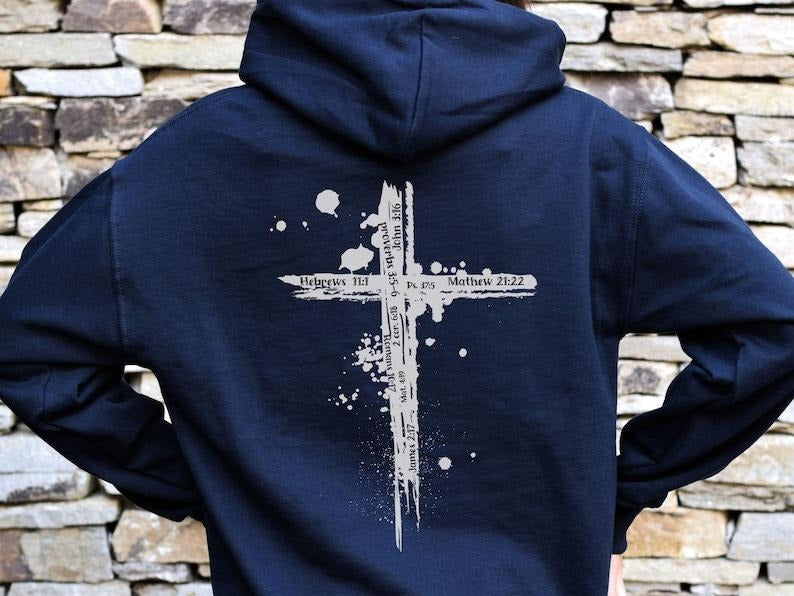 Mens Christian Hoodie Mens Christian Sweater Bible verses Christian Mens Shirt Christian Women Christian Bible Verse ...