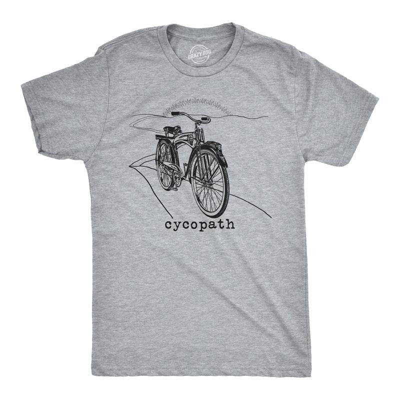 Mens Cycopath T Shirt Funny Cycling Tee Bicycle Shirt for Men Cyclist Gift Mens Funny T Shirts Cool Tees Soft Stylish...