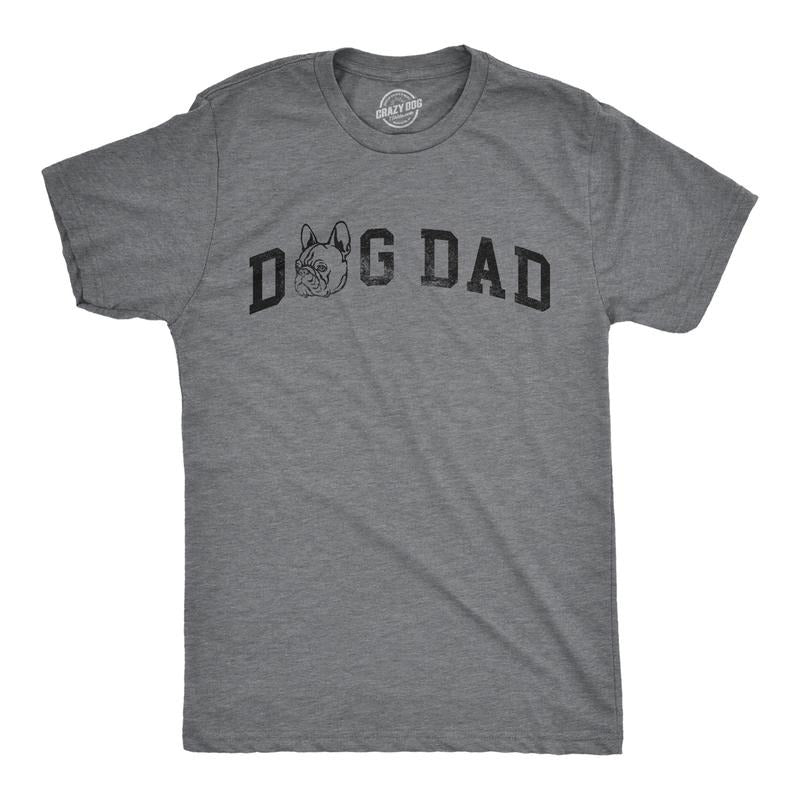 Mens Dog Dad French Bulldog T Shirt Funny Cute Puppy Pet Frenchies Lovers Tee for Guys Mens Funny T Shirts Cool Tees Soft...