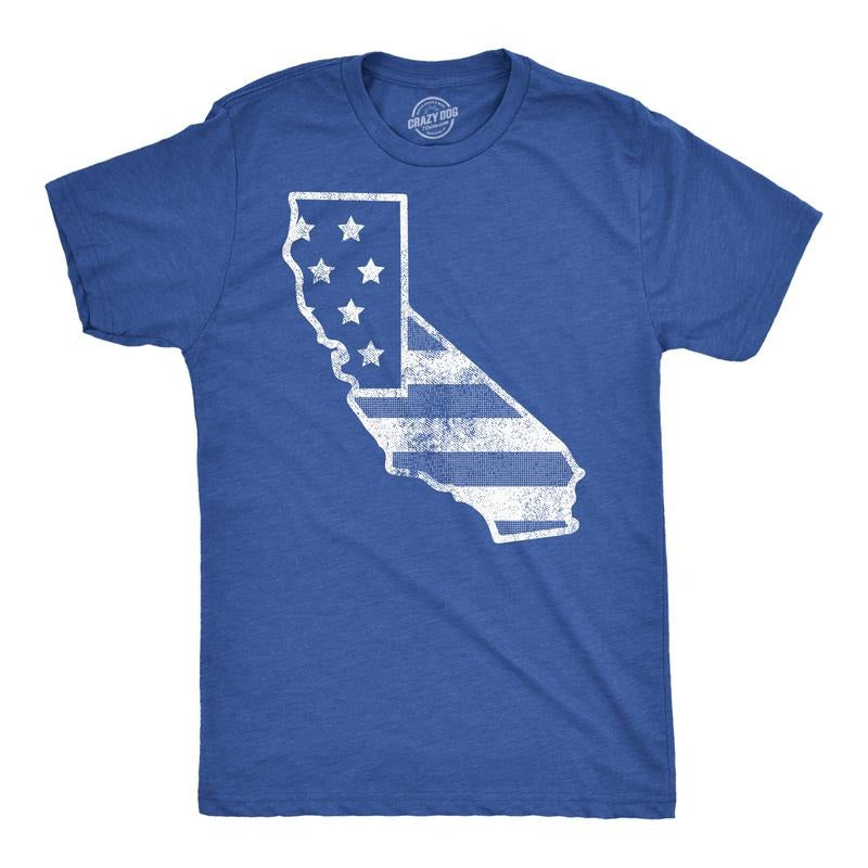 Mens Funny T Shirts American Flag California Awesome Fourth Of July Tee For Men Mens Funny T Shirts Cool Tees Soft...