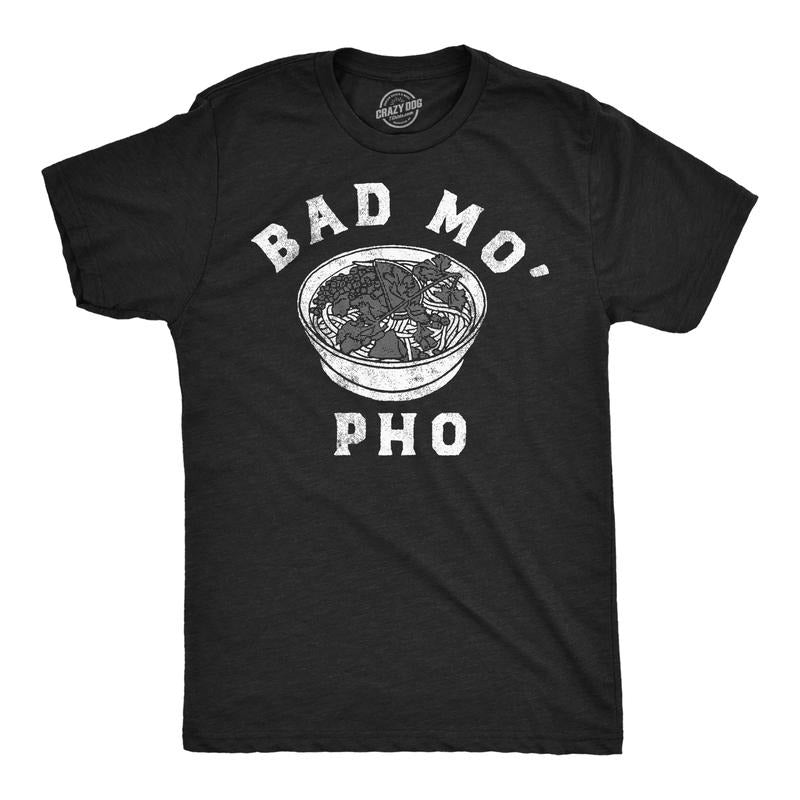 Mens Funny T Shirts Bad Mo Pho Sarcastic Food Graphic Novelty Tee For Men Mens Funny T Shirts Cool Tees Soft Stylish...