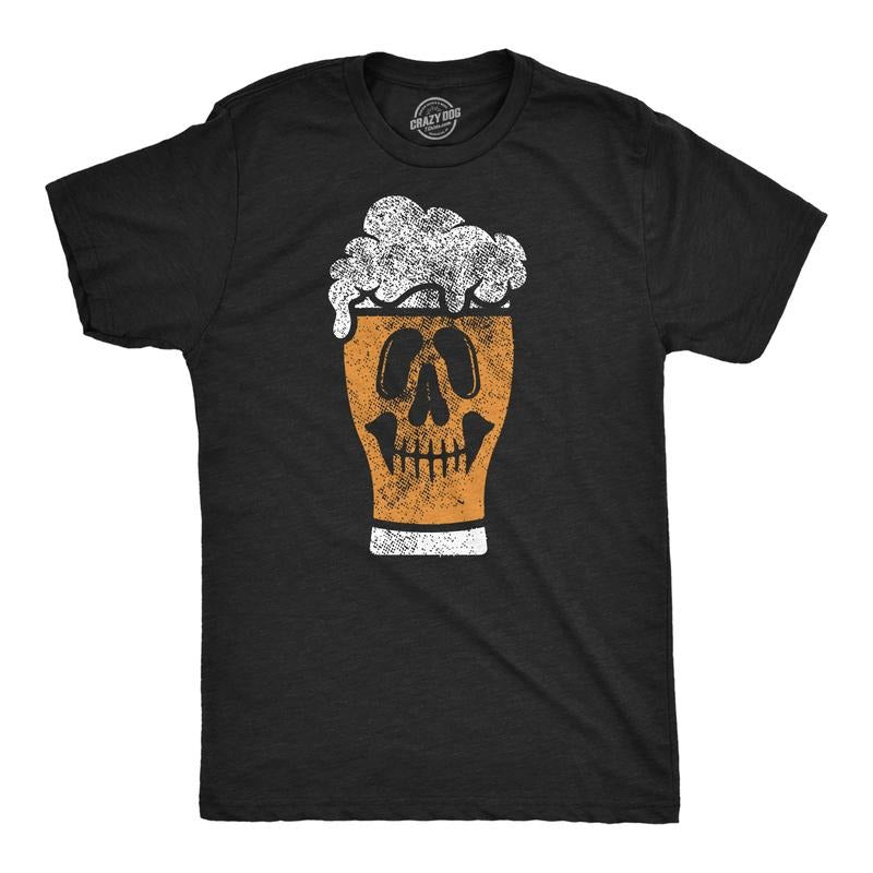 Mens Funny T Shirts Beer Glass Skull Drinking Graphic Tee For Men Mens Funny T Shirts Cool Tees Soft Stylish Casual...