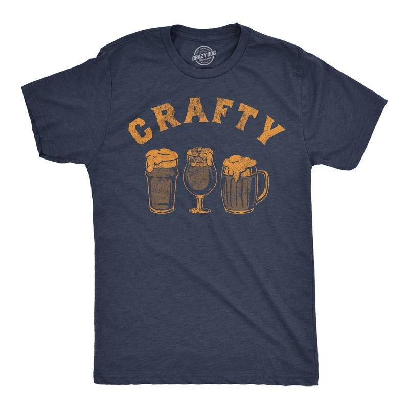Mens Funny T Shirts Crafty Sarcastic Beer Drinking Graphic Tee For Men Mens Funny T Shirts Cool Tees Soft Stylish Casual...
