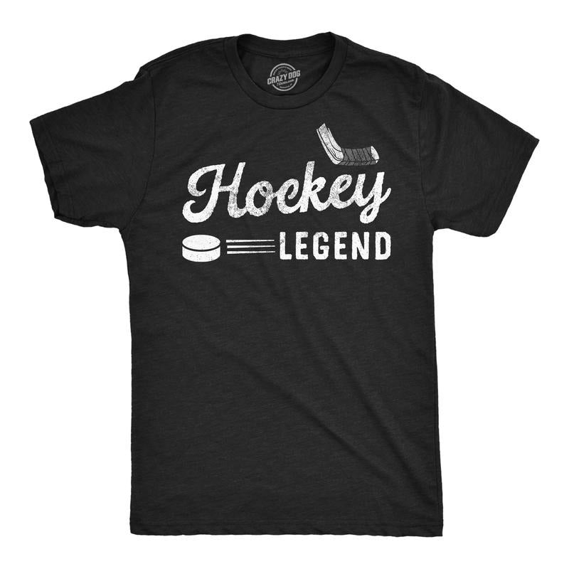 Mens Funny T Shirts Hockey Legend Sarcastic Sports Graphic Tee For Men Mens Funny T Shirts Cool Tees Soft Stylish Casual...