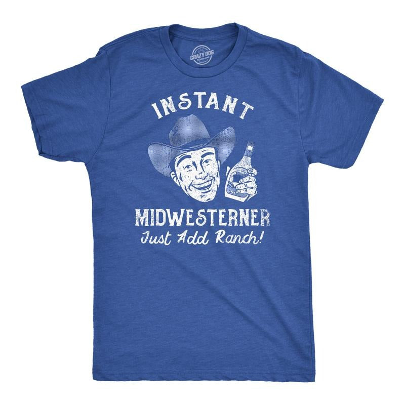 Mens Funny T Shirts Instant Midwesterner Sarcastic Food Graphic Novelty Tee For Men Mens Funny T Shirts Cool Tees Soft...