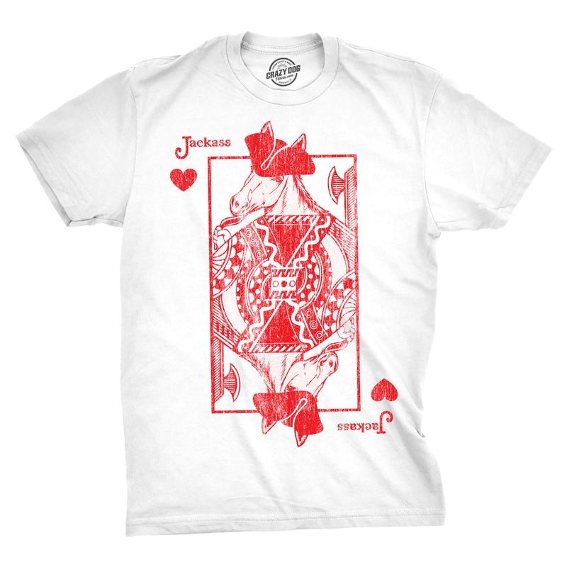 Mens Funny T Shirts Jackass Of Hearts Sarcastic Card Graphic Tee For Men Mens Funny T Shirts Cool Tees Soft Stylish...