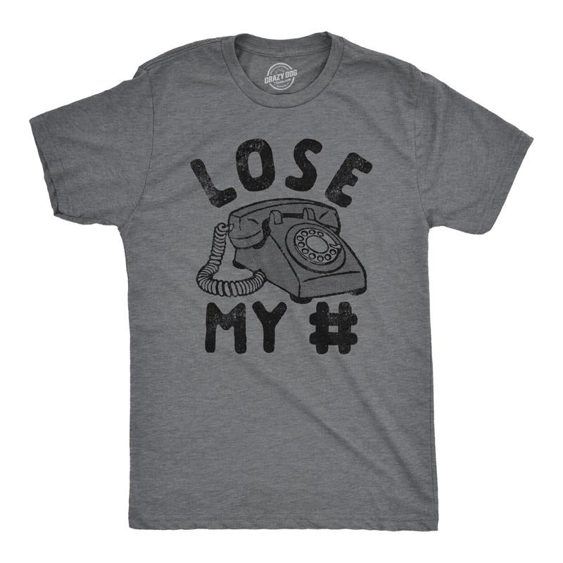 Mens Funny T Shirts Lose My Number Sarcastic Graphic Tee For Men Mens Funny T Shirts Cool Tees Soft Stylish Casual...
