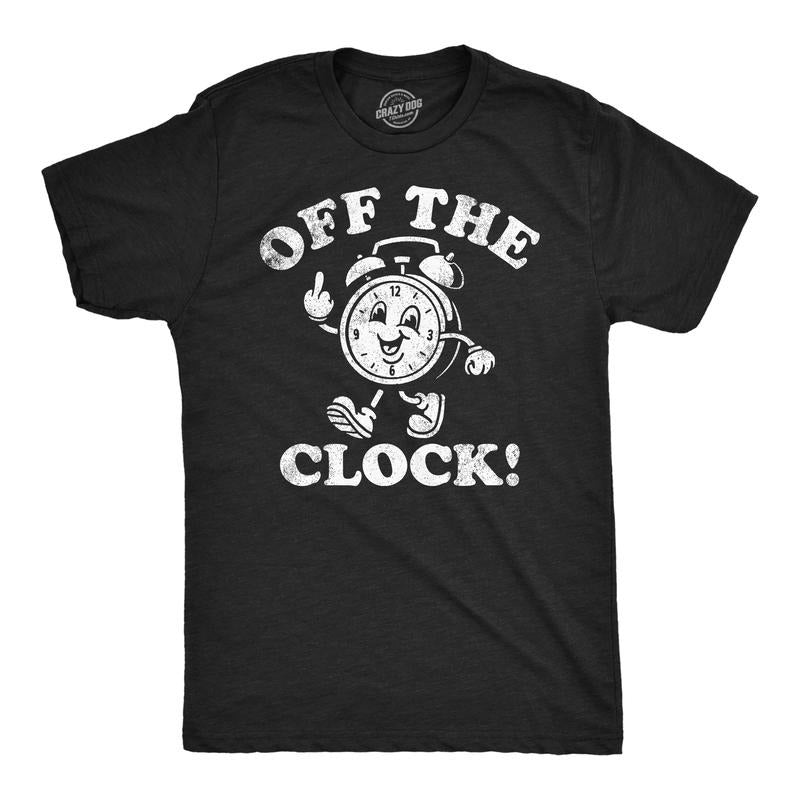 Mens Funny T Shirts Off The Clock Sarcastic Working Novelty Tee For Men Mens Funny T Shirts Cool Tees Soft Stylish Casual...