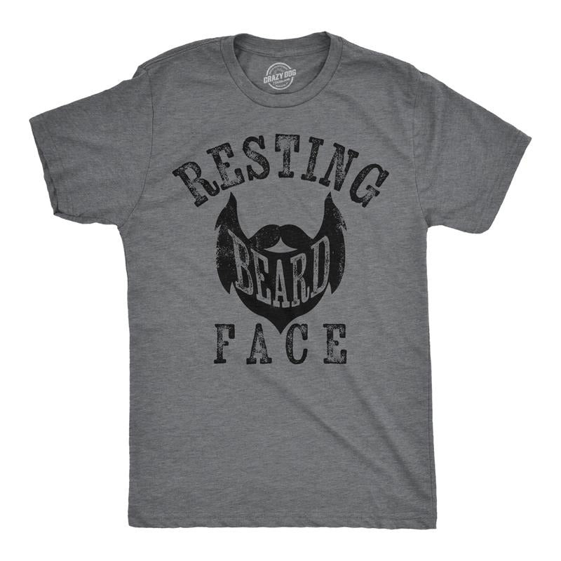 Mens Funny T Shirts Resting Beard Face Sarcastic Facial Hair Novelty Tee For Men Mens Funny T Shirts Cool Tees Soft...