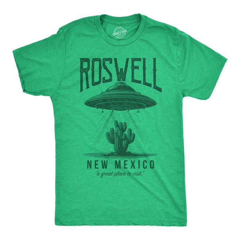 Mens Funny T Shirts Roswell New Mexico Sarcastic UFO Graphic Novelty Tee For Men Mens Funny T Shirts Cool Tees Soft...