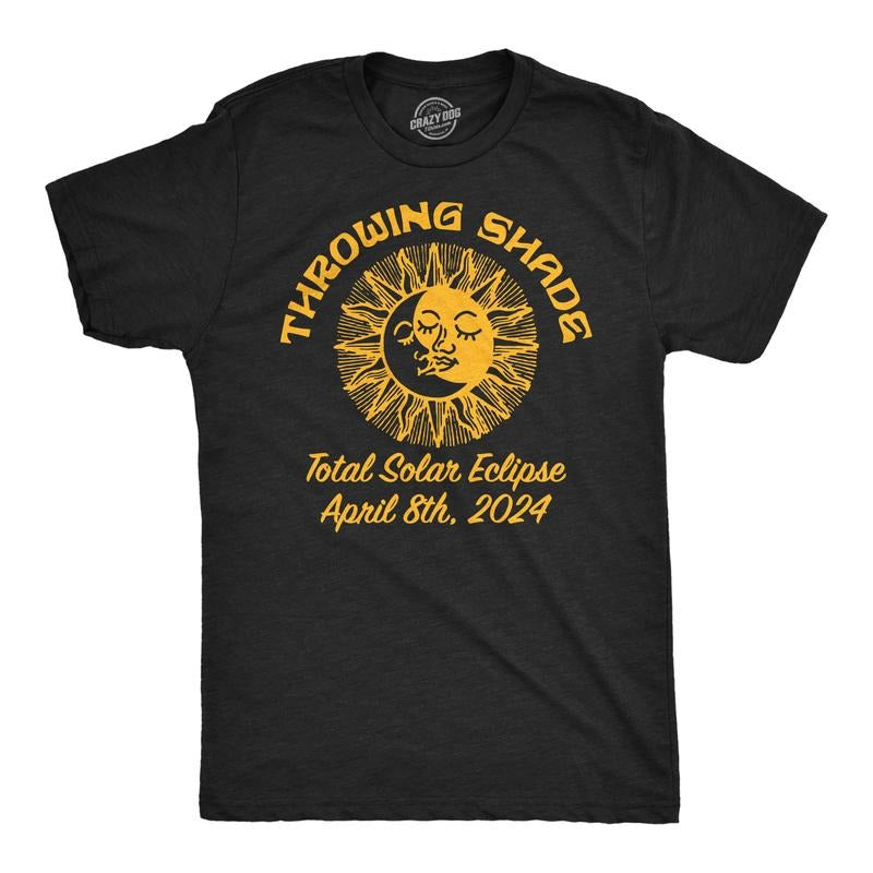Mens Funny T Shirts Throwing Shade Sarcastic Solar Eclipse Tee For Men Hoodie Sweatshirt | PrintMintTees.com