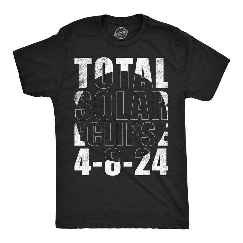 Mens Funny T Shirts Total Solar Eclipse 2024 4 8 24 Graphic Tee For Men Hoodie Sweatshirt | PrintMintTees.com