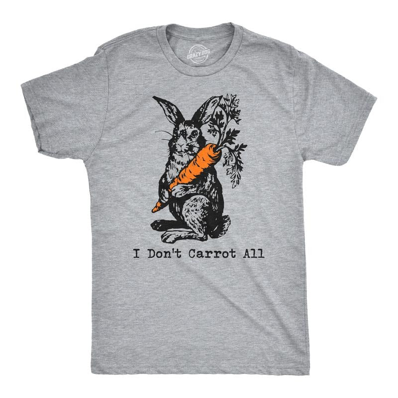 Mens I Dont Carrot All T Shirt Funny Easter Care Pun Bunny Graphic Novelty Tee Mens Funny T Shirts Cool Tees Soft Stylish...