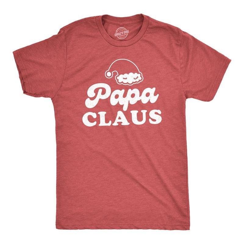 Mens Papa Claus T Shirt Funny Christmas Grandfather Holiday Party Novelty Tee Mens Funny T Shirts Cool Tees Soft Stylish...