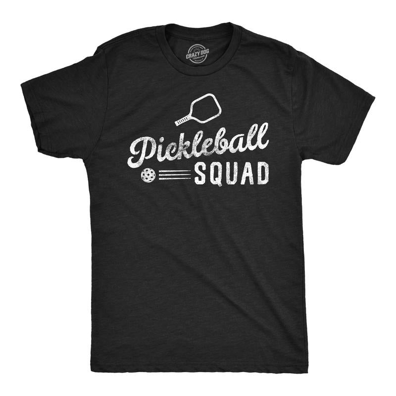 Mens Pickleball Squad T Shirt Funny Pickle Ball Lovers Team Tee For Guys Mens Funny T Shirts Cool Tees Soft Stylish...