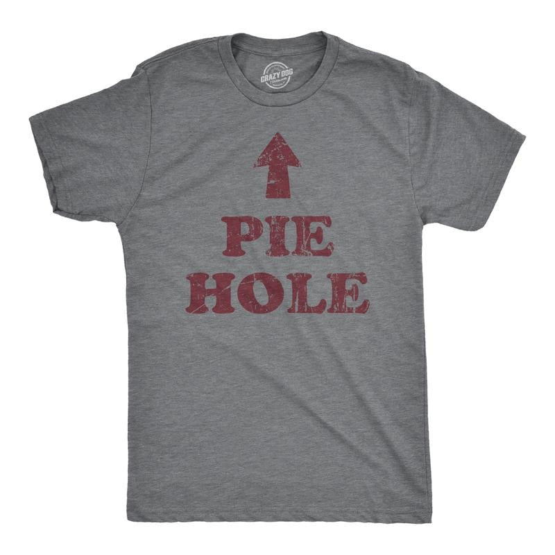 Mens Pie Hole T Shirt Funny Thanksgiving Pies Dessert Lovers Tee For Guys Mens Funny T Shirts Cool Tees Soft Stylish...