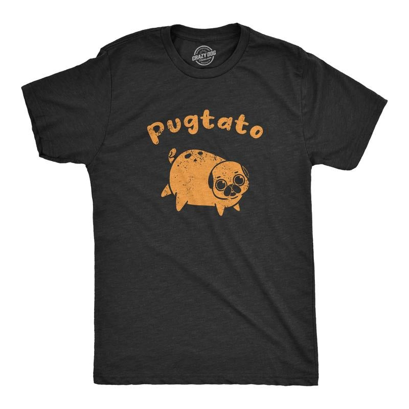 Mens Pugtato T Shirt Funny Cute Adorable Pug Potato Puppy Tee for Guys Mens Funny T Shirts Cool Tees Soft Stylish Casual...