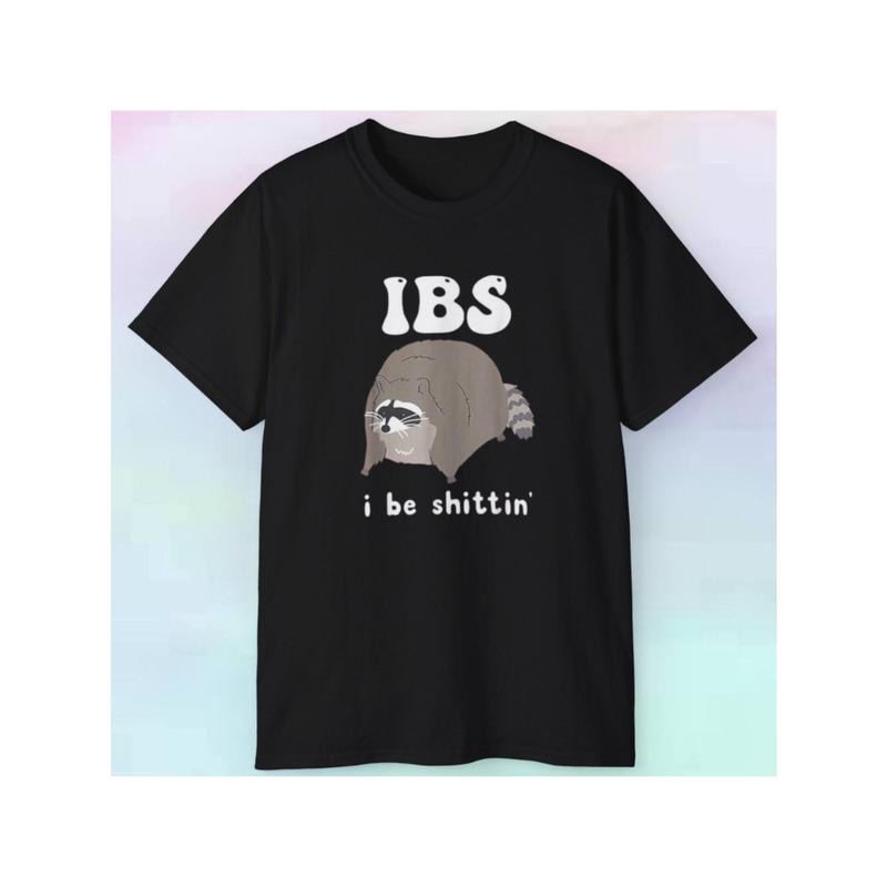 Mens Raccoon IBS I Be Hittin Shirt Funny Humor Animal Type S-5XL made in usa Hoodie Sweatshirt | PrintMintTees.com