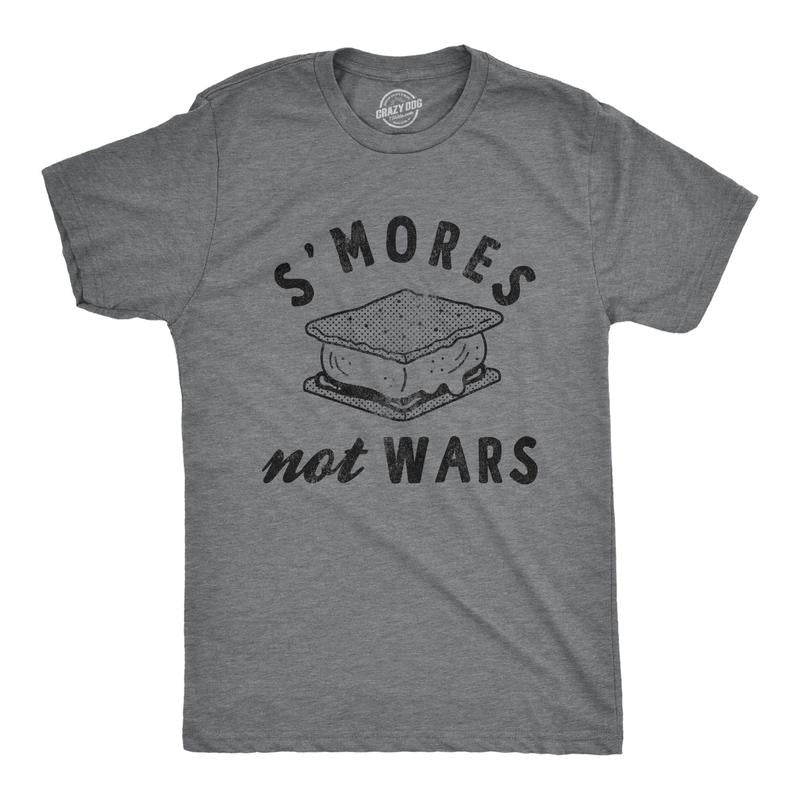 Mens Smores Not Wars T Shirt Funny Sarcastic Smore Camp Fire Camping Graphic Tee Hoodie Sweatshirt | PrintMintTees.com