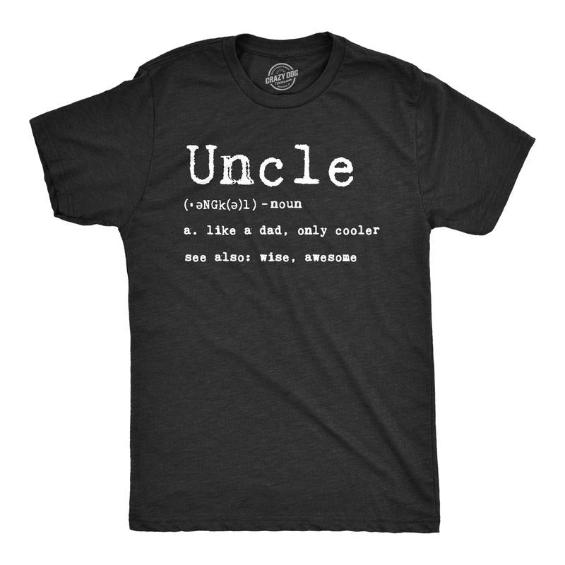 Mens Uncle Definition T shirt Funny Family Brother Gift Adult Humor Graphic Tee Mens Funny T Shirts Cool Tees Soft...