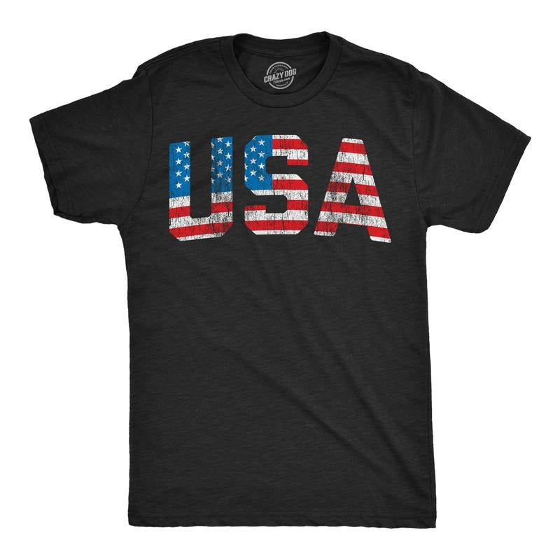 Mens Vintage USA T Shirt Awesome Fourth Of July Graphic Tee For Men Mens Funny T Shirts Cool Tees Soft Stylish Casual...