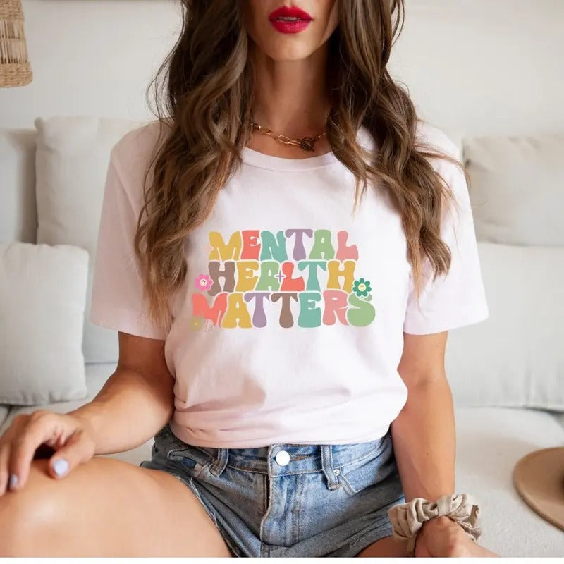 Mental Health Matters Shirt Therapist Tee Mental Health Shirt Anxiety Shirt Awareness Tee Psychologist Shirt...
