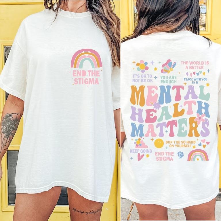 Mental Health Matters Shirt, Mental Health Matters Sticker Tee, Retro Nurse, Nurse Life, Gift For Nurse Hoodie Sweatshirt