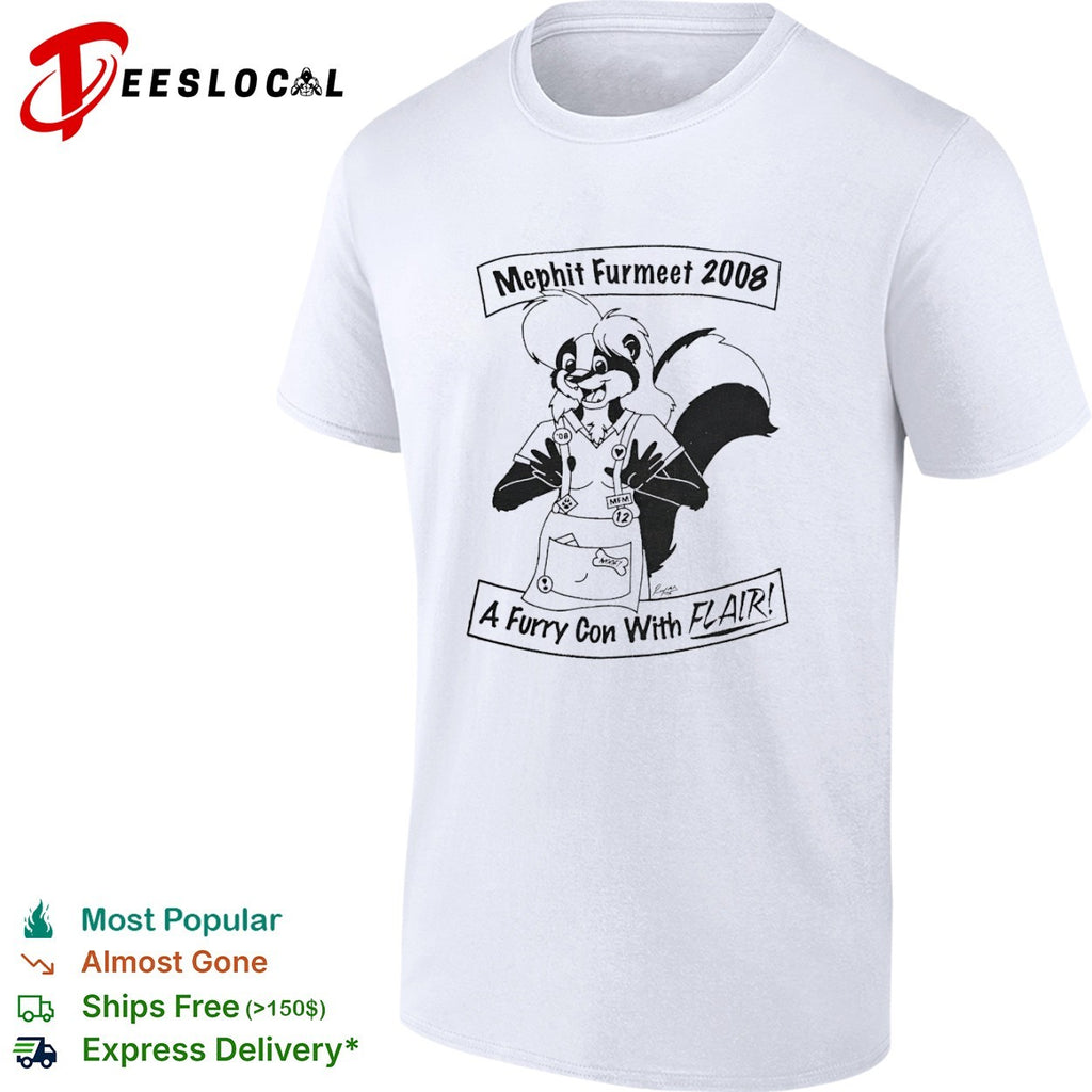 Mephit Furmeet 2008 a furry con with flair skunk character shirt