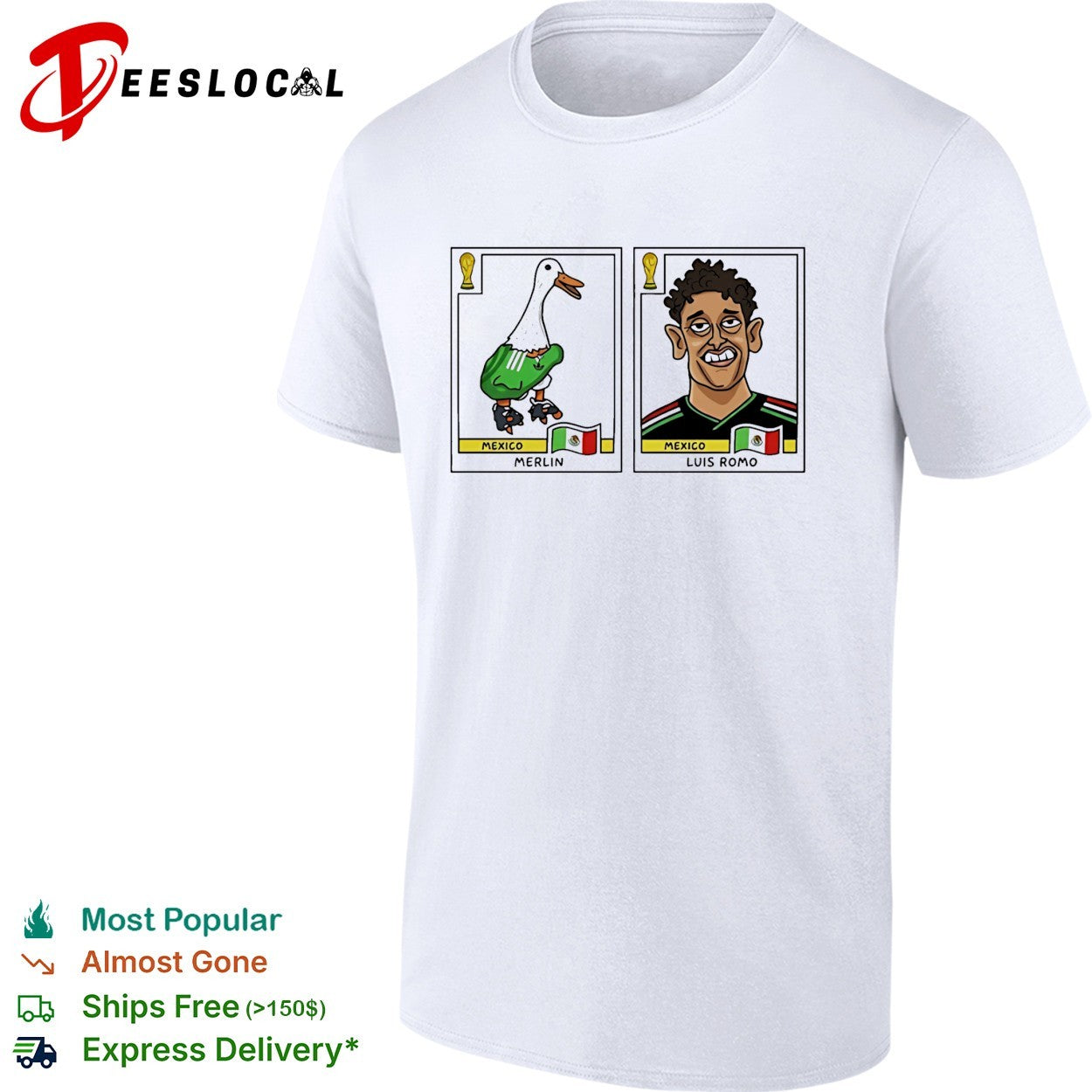Merlin and Luis Romo Mexico National Team World Cup Soccer Cards shirt