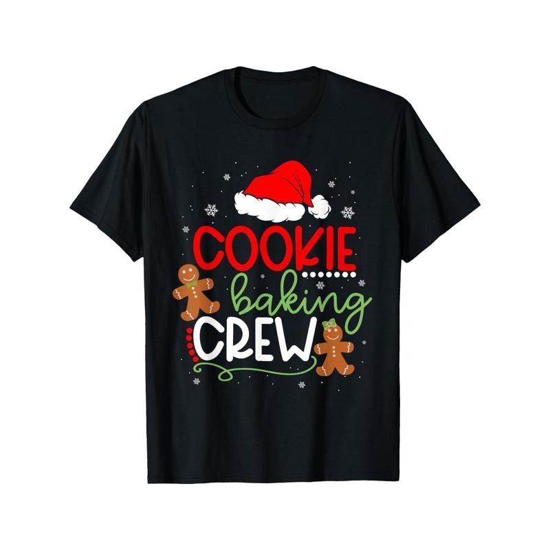 Merry Christmas Cookie Baking Crew Ginger Santa Pajamas Xmas men T-Shirt made in usa Hoodie Sweatshirt | PrintMintTees.com
