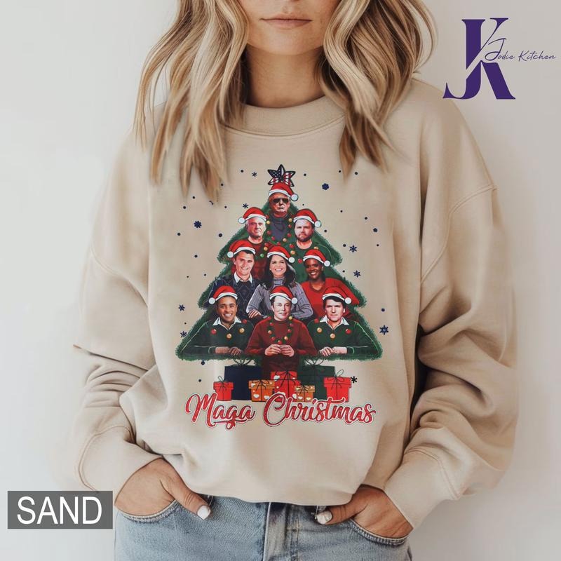 Merry Christmas MAGA Shirt, Happy Christmas Sweatshirt, Dream Team Shirt, Xmas Gif Hoodie | PrintMintTees.com