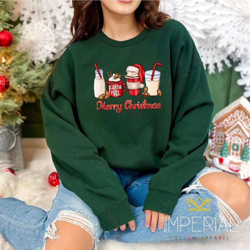 Merry Christmas Milk and Cookies Sweater,  Merry T-Shirt , Christmas T-Shirt, Xmas Shirt Casual Slim-fitting Hoodie...
