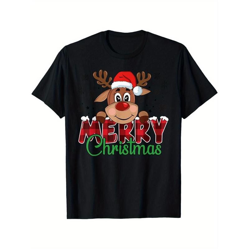 Merry Christmas Reindeer Men's Family Matching Reindeer T-Shirt made in usa Hoodie Sweatshirt | PrintMintTees.com