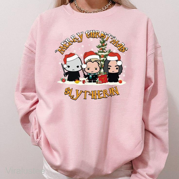 Merry Christmas Slytherin Sweatshirt Shirt Hoodie | PrintMintTees.com