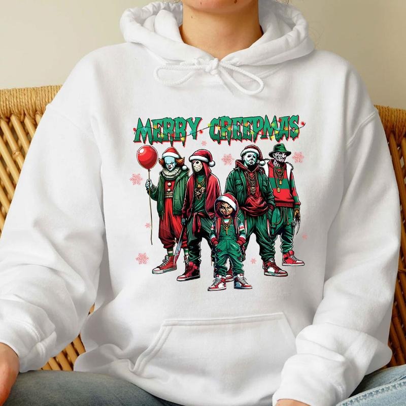Merry Creepmas Shirt, Christmas Shirt, Xmas Movies Sweatshirt, Trending Christmas Shirt, Christmas Gifts Hoodie