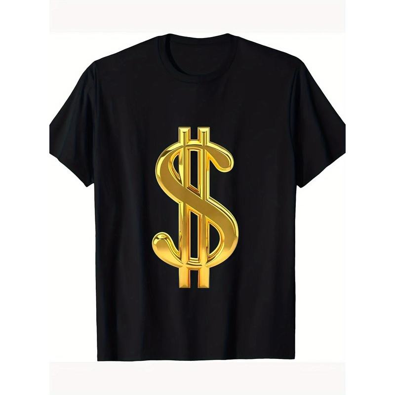 Metallic Gold Money Sign Dollar Bills Moolah 220g 100% Cotton T-Shirt made in usa Hoodie Sweatshirt | PrintMintTees.com