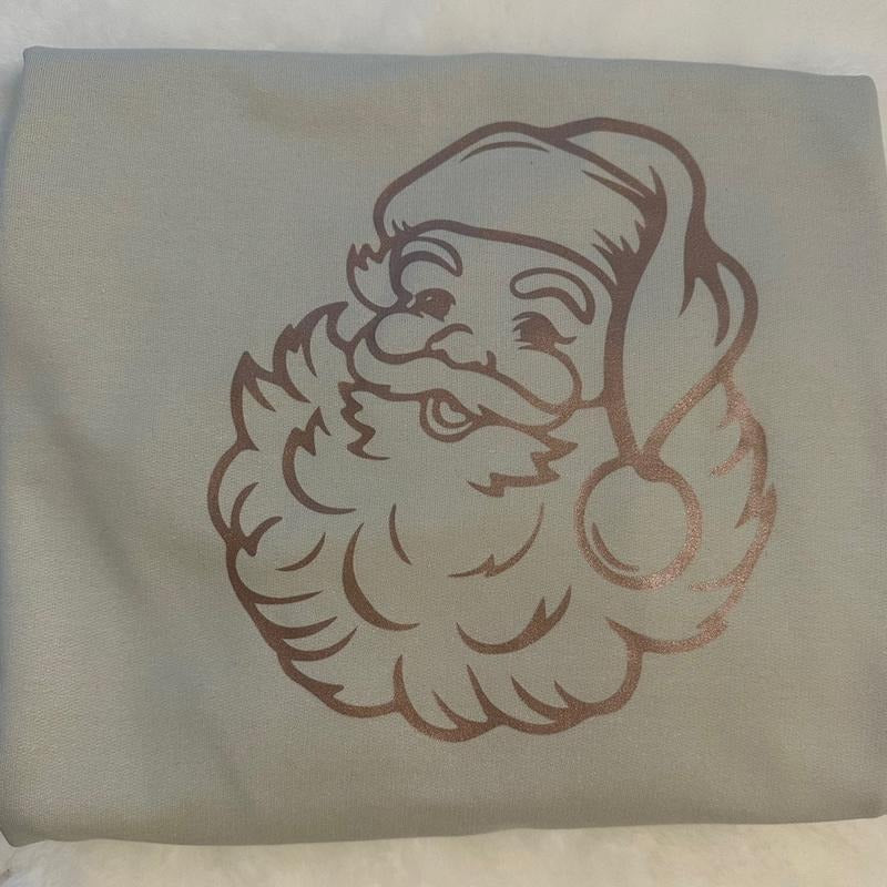 Metallic Rose Gold Santa Claus Crewneck Sweatshirt T-Shirts, Hoodie | PrintMintTees.com