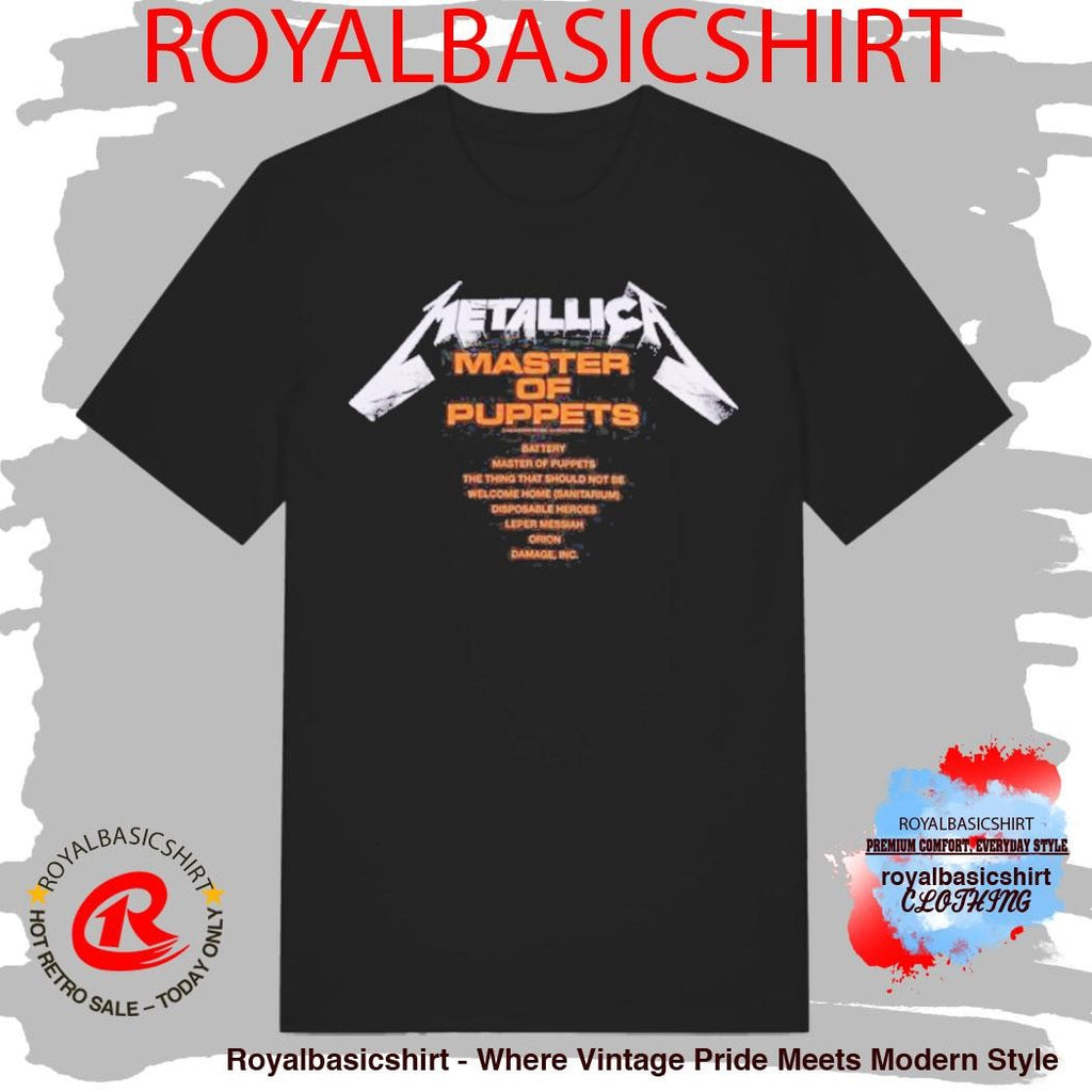 Metallica Master Of Puppets Tracklist T-Shirt