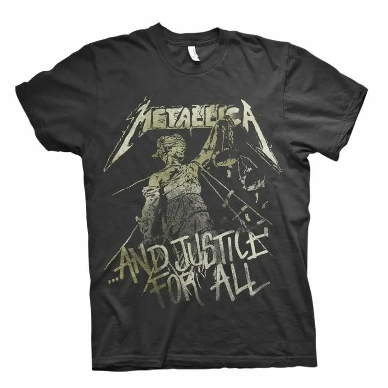 Metallica T Shirt And Justice For All Vintage Rock Metal Band Tee Unisex Menswear Top Underwear Tshirt Hoodie Sweatshirt